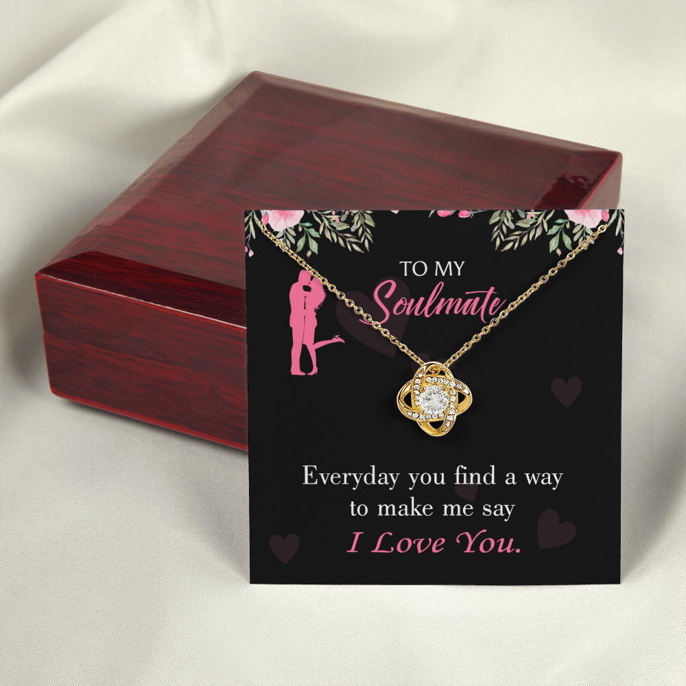 To My Girlfriend Everyday Infinity Knot Necklace Message Card-Express Your Love Gifts