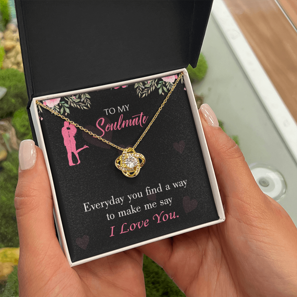 To My Girlfriend Everyday Infinity Knot Necklace Message Card-Express Your Love Gifts