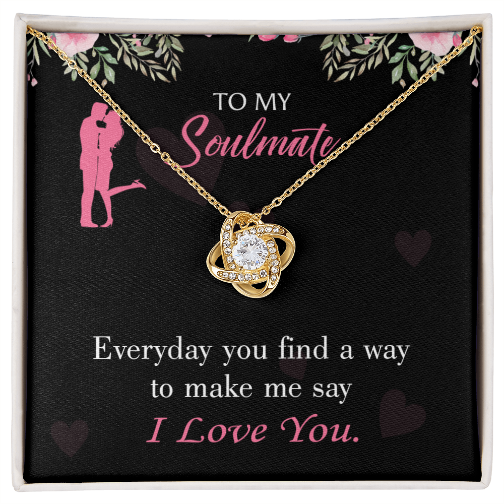 To My Girlfriend Everyday Infinity Knot Necklace Message Card-Express Your Love Gifts