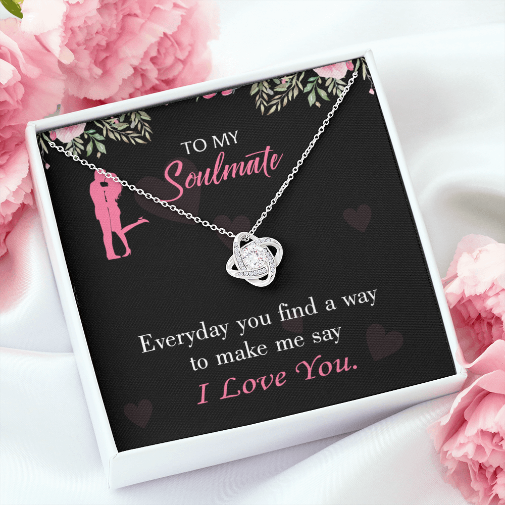 To My Girlfriend Everyday Infinity Knot Necklace Message Card-Express Your Love Gifts
