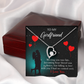 To My Girlfriend Fate Meeting Forever Necklace w Message Card-Express Your Love Gifts