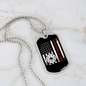 To My Girlfriend Firefighter Girlfriend Thin Red Line Flag Girlfriend Necklace Stainless Steel or 18k Gold Dog Tag 24" Chain-Express Your Love Gifts