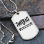 To My Girlfriend Football Girlfriend Necklace Stainless Steel or 18k Gold Dog Tag 24" Chain-Express Your Love Gifts