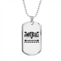 To My Girlfriend Football Girlfriend Necklace Stainless Steel or 18k Gold Dog Tag 24" Chain-Express Your Love Gifts