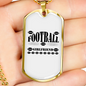 To My Girlfriend Football Girlfriend Necklace Stainless Steel or 18k Gold Dog Tag 24" Chain-Express Your Love Gifts
