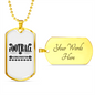 To My Girlfriend Football Girlfriend Necklace Stainless Steel or 18k Gold Dog Tag 24" Chain-Express Your Love Gifts