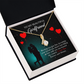 To My Girlfriend Forever and Always Alluring Ribbon Necklace Message Card-Express Your Love Gifts
