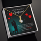 To My Girlfriend Forever and Always Alluring Ribbon Necklace Message Card-Express Your Love Gifts