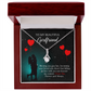 To My Girlfriend Forever and Always Alluring Ribbon Necklace Message Card-Express Your Love Gifts