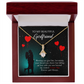 To My Girlfriend Forever and Always Alluring Ribbon Necklace Message Card-Express Your Love Gifts