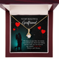 To My Girlfriend Forever and Always Alluring Ribbon Necklace Message Card-Express Your Love Gifts