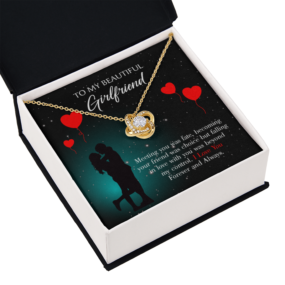 To My Girlfriend Forever and Always Infinity Knot Necklace Message Card-Express Your Love Gifts