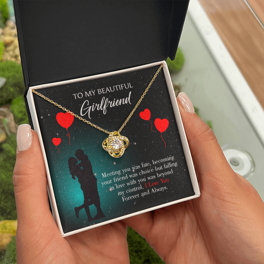 To My Girlfriend Forever and Always Infinity Knot Necklace Message Card-Express Your Love Gifts