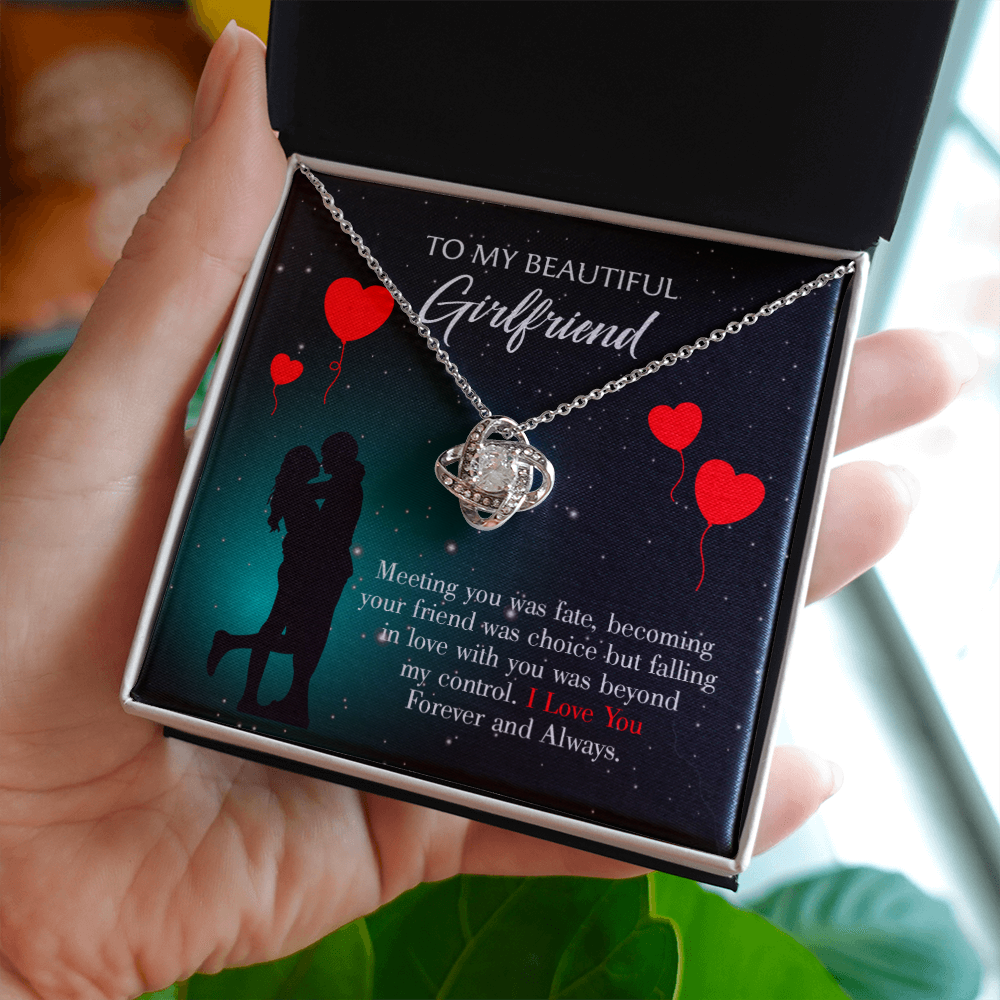 To My Girlfriend Forever and Always Infinity Knot Necklace Message Card-Express Your Love Gifts