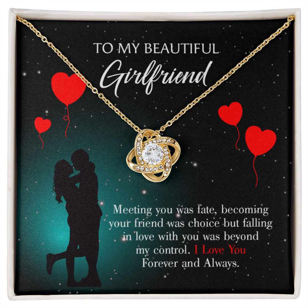 To My Girlfriend Forever and Always Infinity Knot Necklace Message Card-Express Your Love Gifts