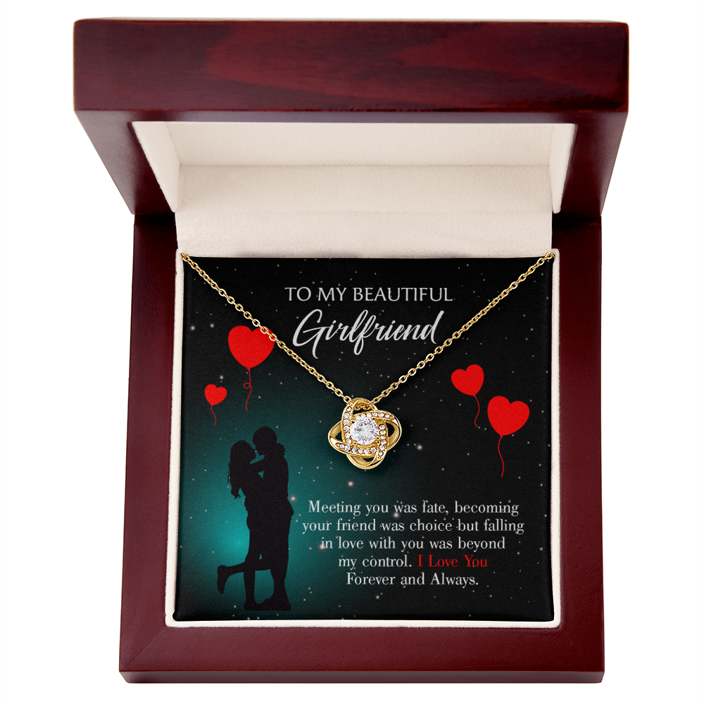 To My Girlfriend Forever and Always Infinity Knot Necklace Message Card-Express Your Love Gifts