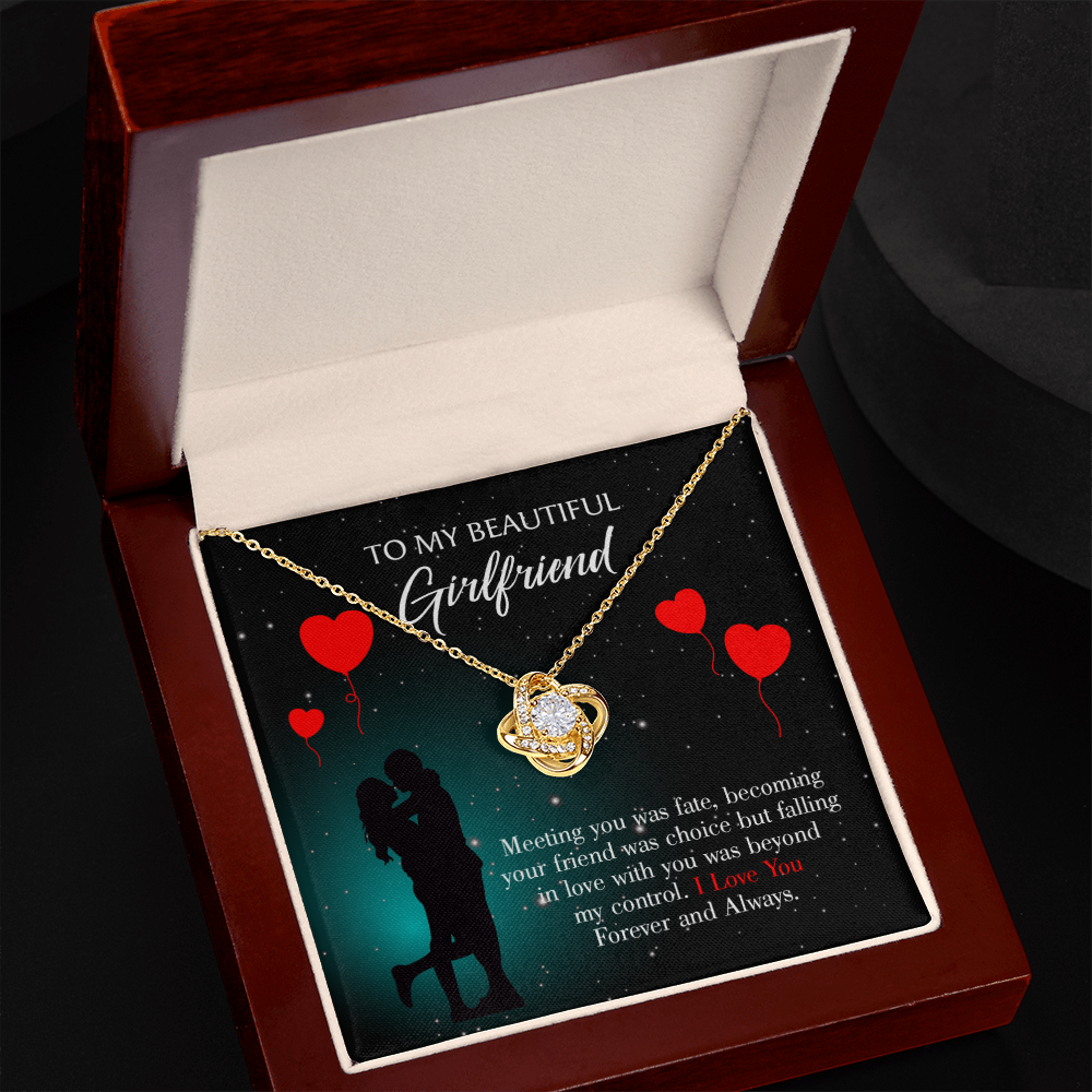 To My Girlfriend Forever and Always Infinity Knot Necklace Message Card-Express Your Love Gifts