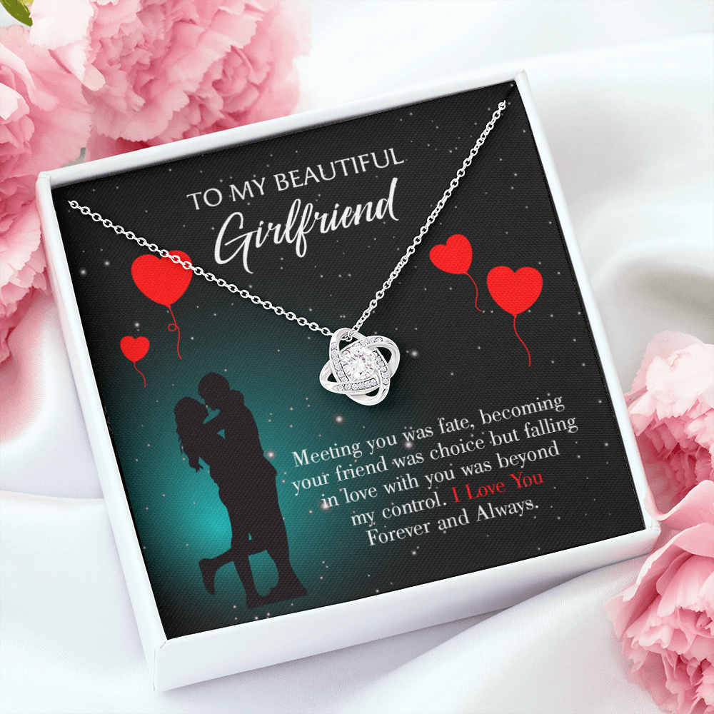 To My Girlfriend Forever and Always Infinity Knot Necklace Message Card-Express Your Love Gifts