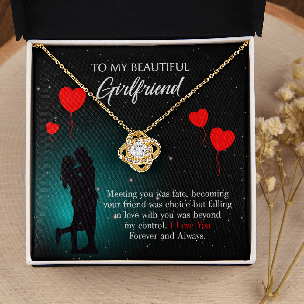 To My Girlfriend Forever and Always Infinity Knot Necklace Message Card-Express Your Love Gifts
