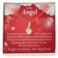 To My Girlfriend Forgive Me Alluring Ribbon Necklace Message Card-Express Your Love Gifts
