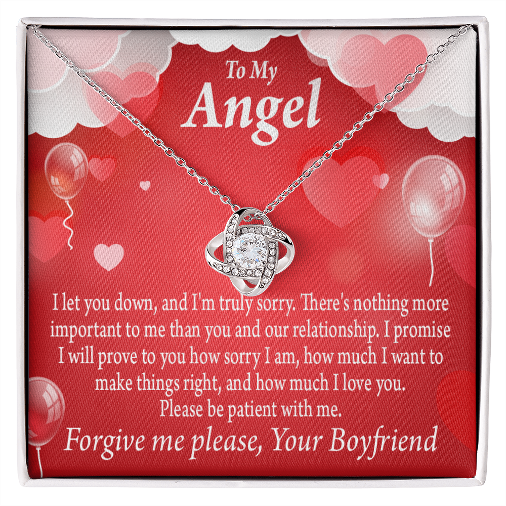 To My Girlfriend Forgive Me Infinity Knot Necklace Message Card-Express Your Love Gifts