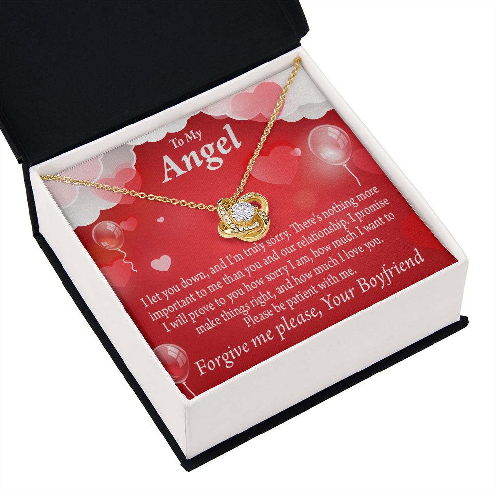 To My Girlfriend Forgive Me Infinity Knot Necklace Message Card-Express Your Love Gifts