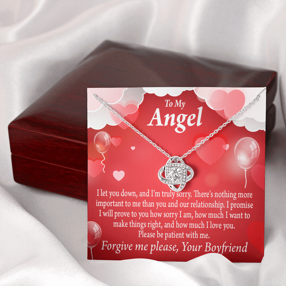 To My Girlfriend Forgive Me Infinity Knot Necklace Message Card-Express Your Love Gifts