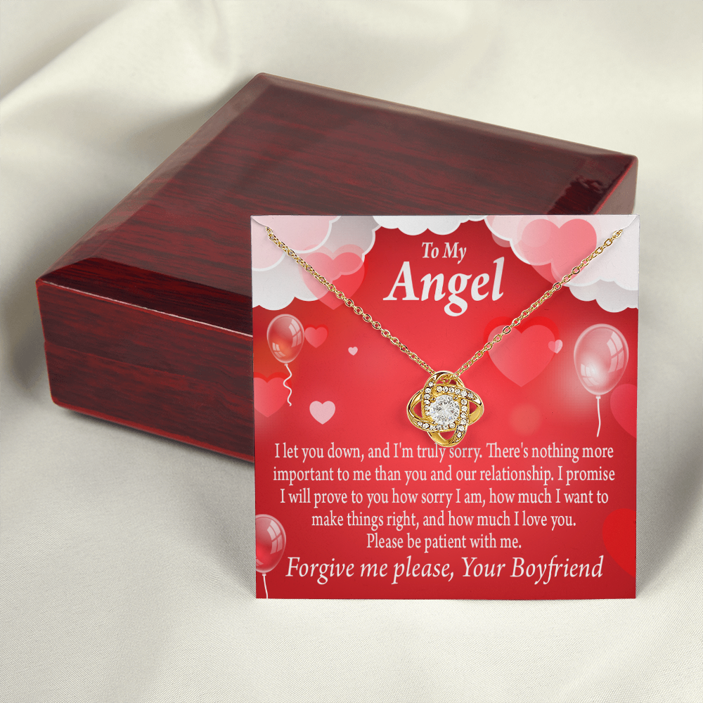 To My Girlfriend Forgive Me Infinity Knot Necklace Message Card-Express Your Love Gifts