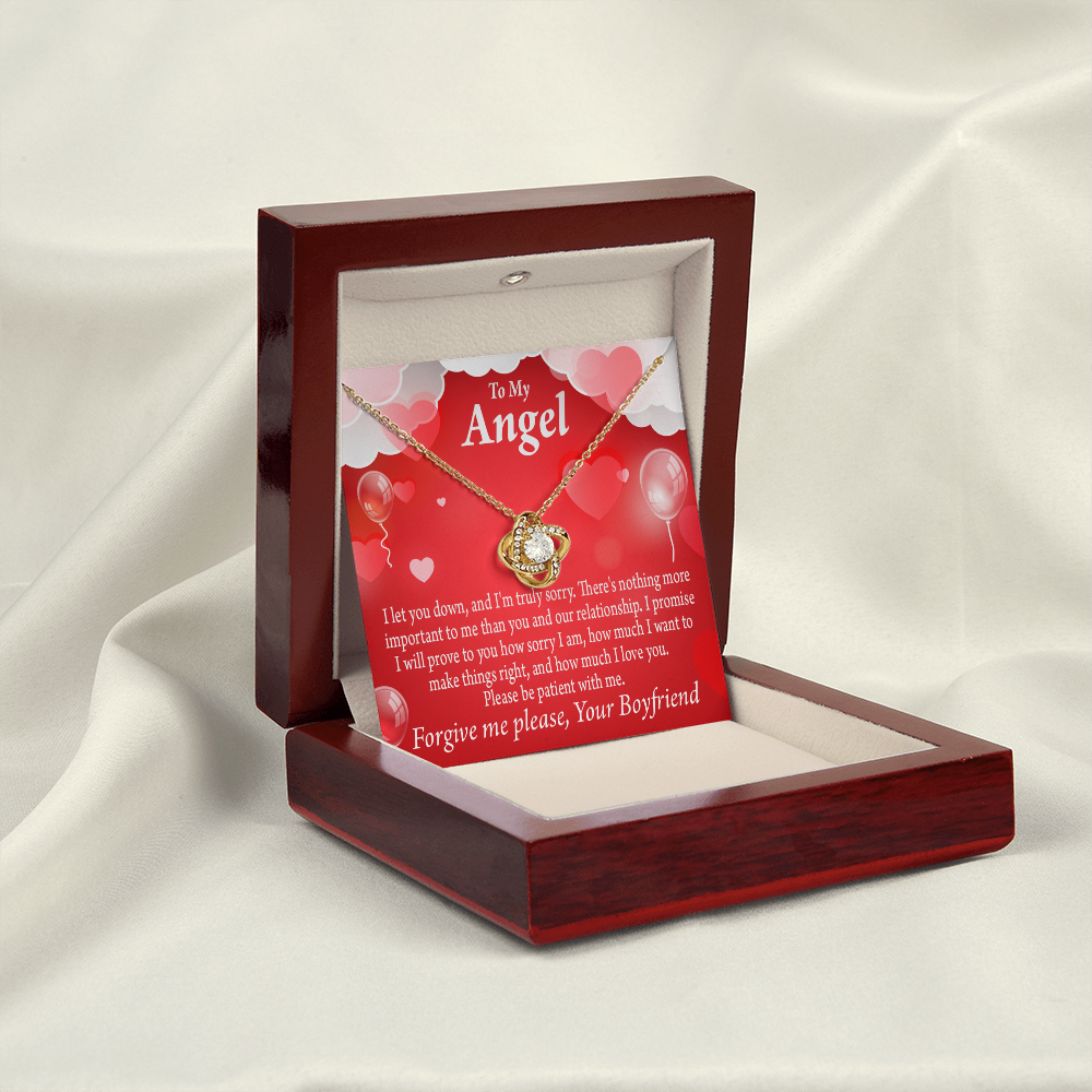 To My Girlfriend Forgive Me Infinity Knot Necklace Message Card-Express Your Love Gifts