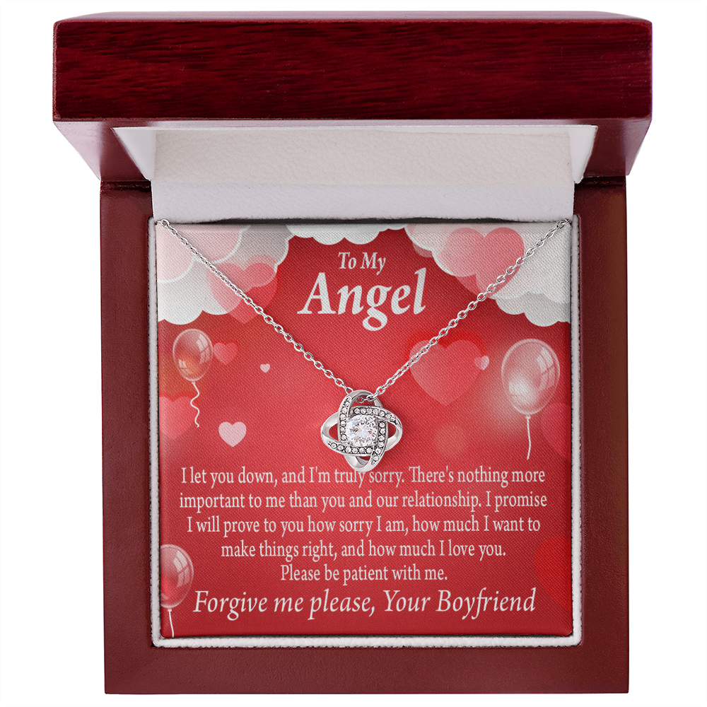 To My Girlfriend Forgive Me Infinity Knot Necklace Message Card-Express Your Love Gifts