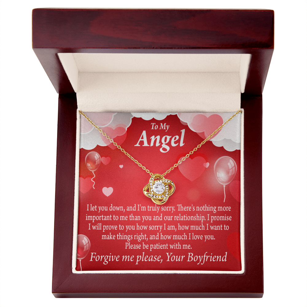 To My Girlfriend Forgive Me Infinity Knot Necklace Message Card-Express Your Love Gifts