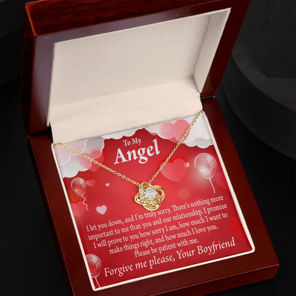 To My Girlfriend Forgive Me Infinity Knot Necklace Message Card-Express Your Love Gifts