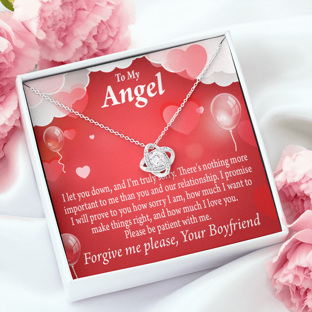 To My Girlfriend Forgive Me Infinity Knot Necklace Message Card-Express Your Love Gifts