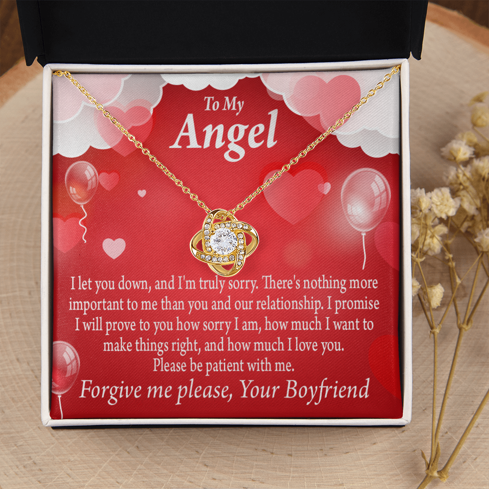 To My Girlfriend Forgive Me Infinity Knot Necklace Message Card-Express Your Love Gifts