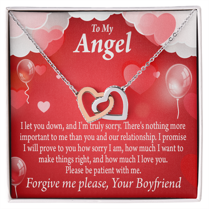 To My Girlfriend Forgive Me Inseparable Necklace-Express Your Love Gifts