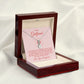 To My Girlfriend From the Day You Walked Into My Life Alluring Ribbon Necklace Message Card-Express Your Love Gifts