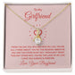To My Girlfriend From the Day You Walked Into My Life Alluring Ribbon Necklace Message Card-Express Your Love Gifts