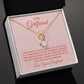 To My Girlfriend From the Day You Walked Into My Life Alluring Ribbon Necklace Message Card-Express Your Love Gifts