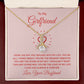 To My Girlfriend From the Day You Walked Into My Life Alluring Ribbon Necklace Message Card-Express Your Love Gifts