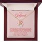 To My Girlfriend From the Day You Walked Into My Life Alluring Ribbon Necklace Message Card-Express Your Love Gifts
