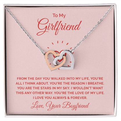 To My Girlfriend From the Day You Walked Into My Life Inseparable Necklace-Express Your Love Gifts