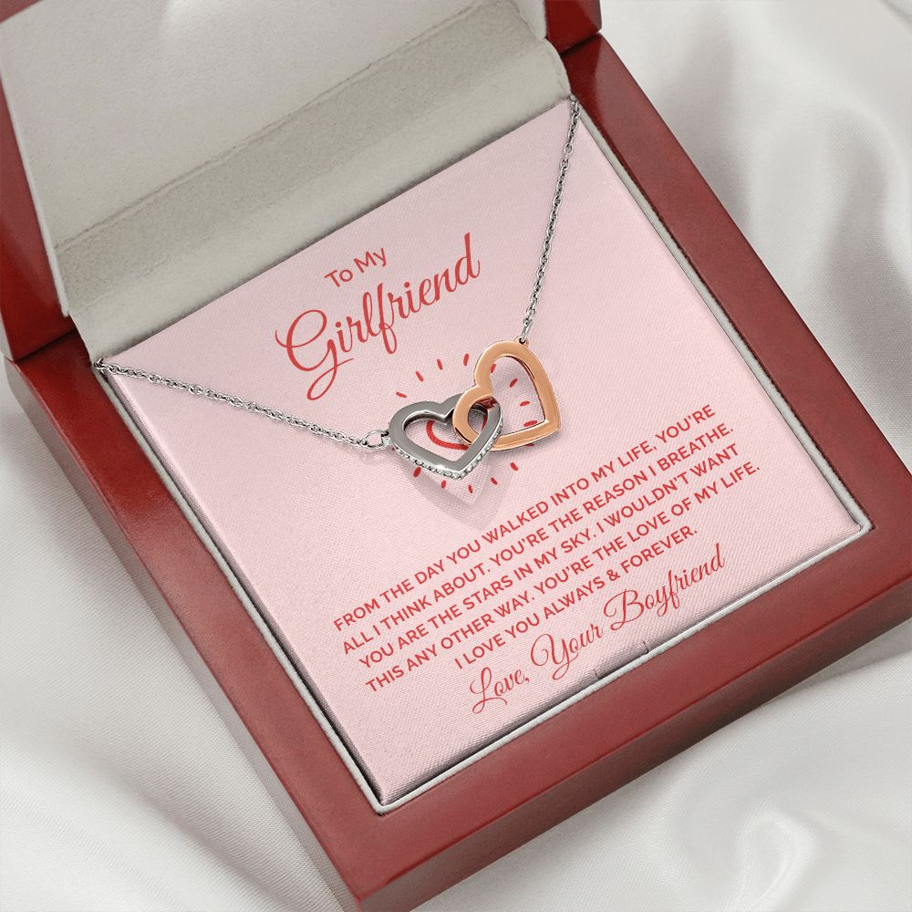 To My Girlfriend From the Day You Walked Into My Life Inseparable Necklace-Express Your Love Gifts