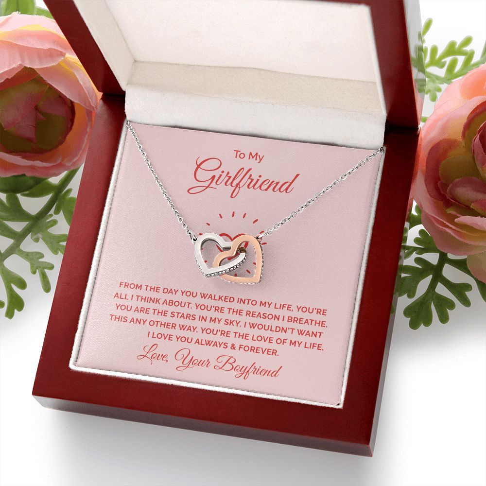To My Girlfriend From the Day You Walked Into My Life Inseparable Necklace-Express Your Love Gifts
