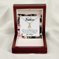 To My Girlfriend Future is Brighter Alluring Ribbon Necklace Message Card-Express Your Love Gifts