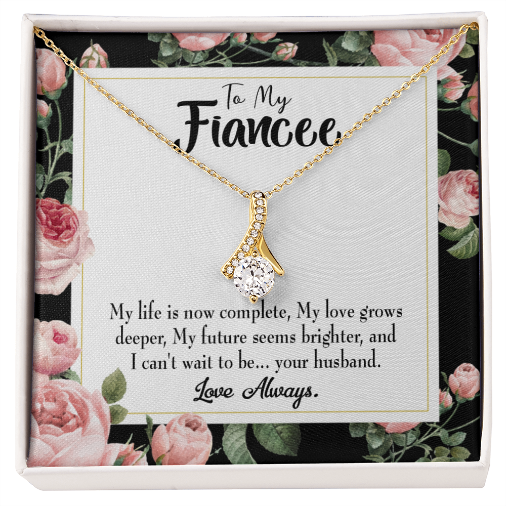 To My Girlfriend Future is Brighter Alluring Ribbon Necklace Message Card-Express Your Love Gifts