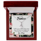 To My Girlfriend Future is Brighter Alluring Ribbon Necklace Message Card-Express Your Love Gifts