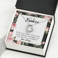 To My Girlfriend Future is Brighter Forever Necklace w Message Card-Express Your Love Gifts