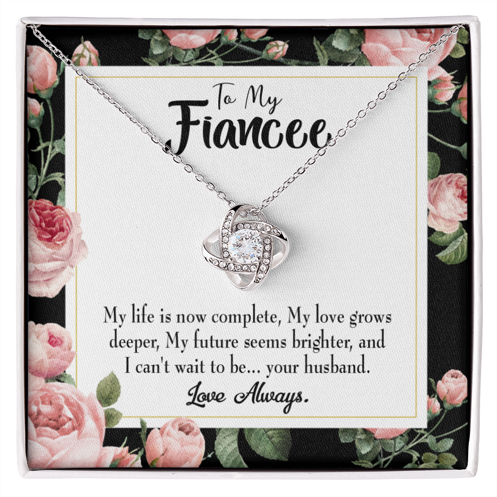 To My Girlfriend Future is Brighter Infinity Knot Necklace Message Card-Express Your Love Gifts