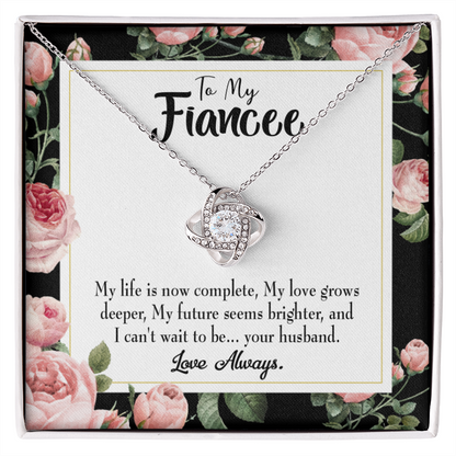 To My Girlfriend Future is Brighter Infinity Knot Necklace Message Card-Express Your Love Gifts