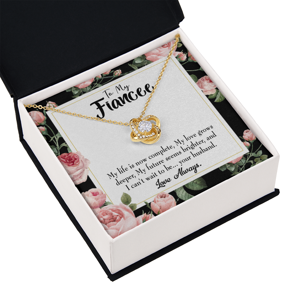 To My Girlfriend Future is Brighter Infinity Knot Necklace Message Card-Express Your Love Gifts